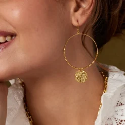 Dominique Large Gold Hoop Earrings