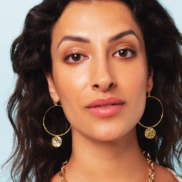 Dominique Large Gold Hoop Earrings