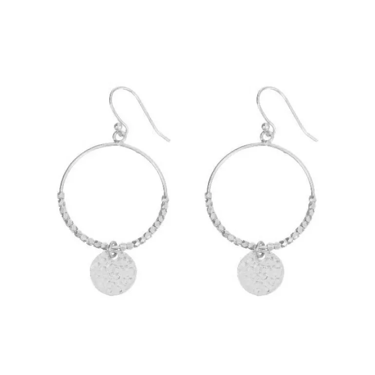 Dominique Mini Hoop Earrings - Silver