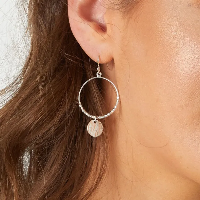 Dominique Mini Hoop Earrings - Silver