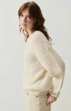 East Round Neck Knit - Nacre Chine