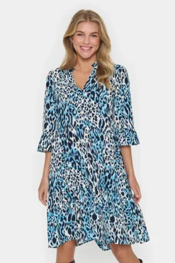 Eda Dress - Baby's Breath Blue Animal