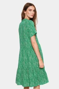 Eda Short Sleeve Dress - Jelly Bean Zig Zebra