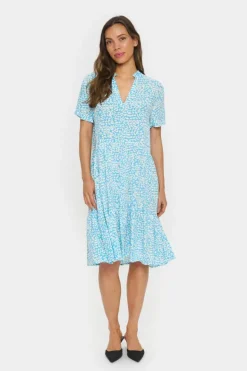Eda SS Dress - Ethereal Blue Leomania