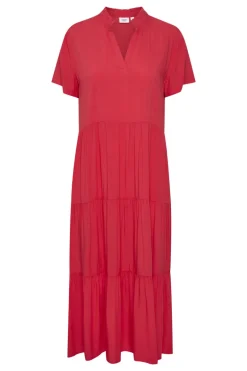 Eda SS Maxi Dress - Hibiscus