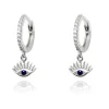 Effy Evil Eye Hoop Silver Sapphire CZ