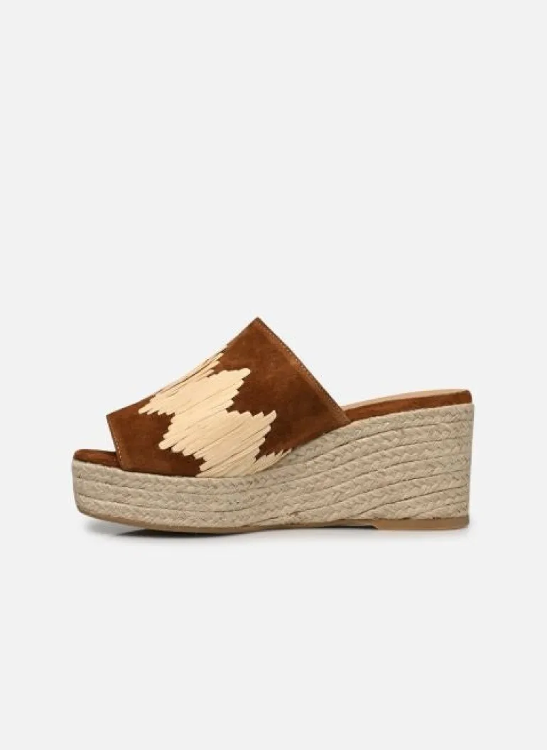 Eleo Raffia Mule - Cuero