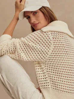 Eloise Full Zip Knit - Egret