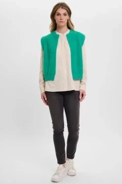 Elona Short Waistcoat - Clover Green