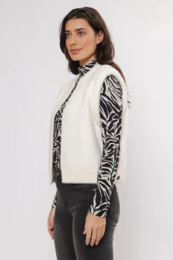 Elona Short Waistcoat - Snow White