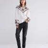 Embroidered Cotton Top - Ivory