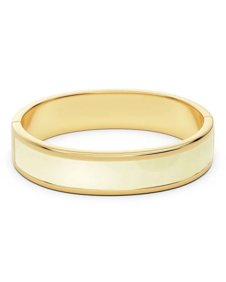 Frame Enamel Bangle Off white Gold