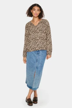 Gazel Blouse - Black Reg Leo