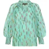 Georgia Top - Jade Metallic Sunset