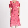 Georgie Dress - Leaf It Pink