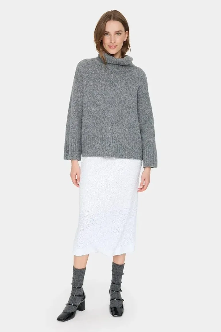 Gilda Pullover - Mist Grey Melange