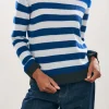 Gradient Stripe Crew - Sky Multi