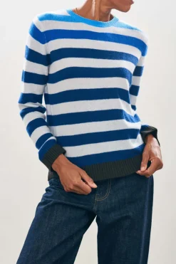 Gradient Stripe Crew - Sky Multi