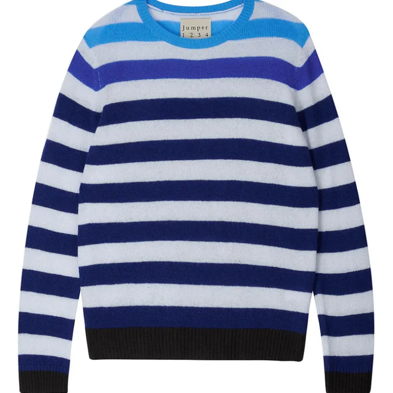 Gradient Stripe Crew - Sky Multi