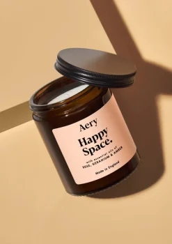 Happy Space Scented Jar Candle - Rose, Geranium and Amber