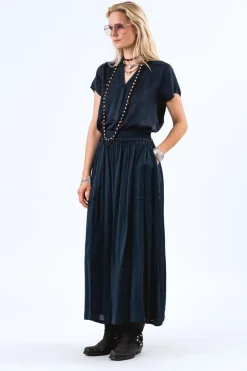 Heather Top SS - Dark Blue