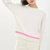 Heavy Trim Crew - White / Pink