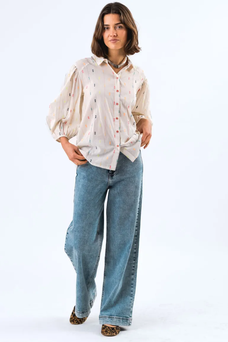 Heidi Shirt 3/4 - Creme