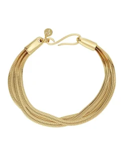Herringbone Triple Bracelet Gold