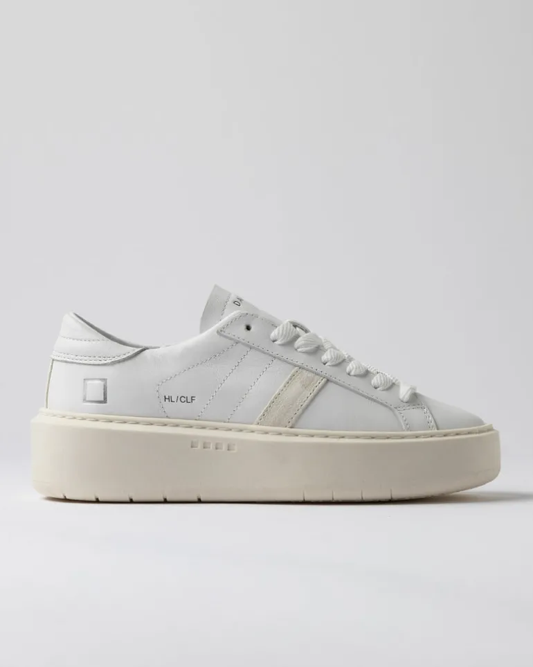 Hill Low Platform Calf - White