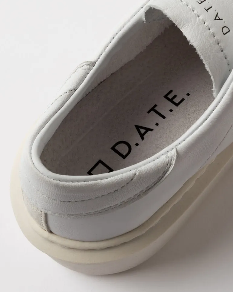 Hill Low Platform Calf - White