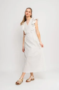 Hillie Linen Dress - Snow White