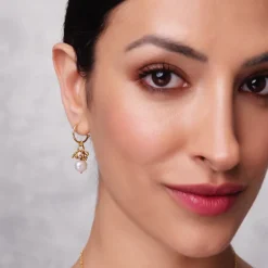 Hollie Pearl Hoop Earrings