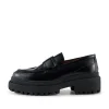 Iona Saddle Loafer - Black