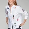 Isa Embroidered Shirt - White Twil