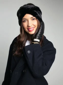 Isabella Leather Mitten - Black
