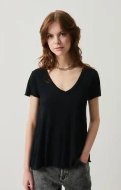 Jacksonville SS V-Neck Tee - Black