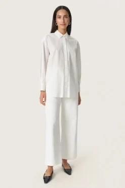 Jani Poplin Shirt LS - Broken White