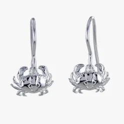 JC39 Crab Earrings - Silver
