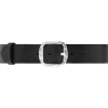Jeans Belt with Patterned Buckle - Black