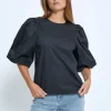 Joa Short Sleeve Blouse - Black