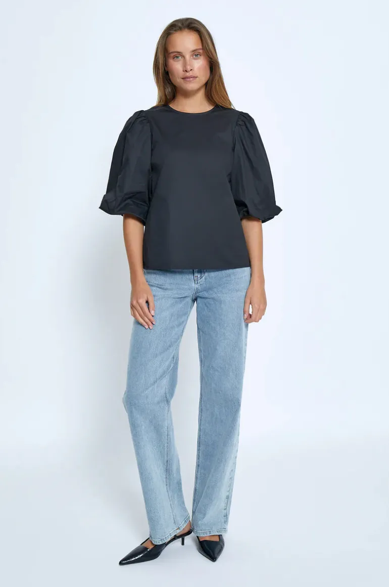 Joa Short Sleeve Blouse - Black