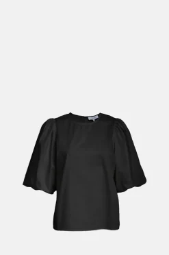 Joa Short Sleeve Blouse - Black