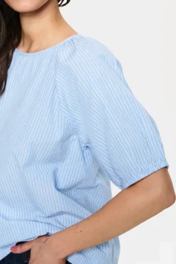 Josefia Blouse - Airy Blue Ice Stripe