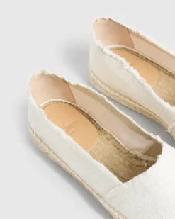 Kampala Flat Espadrille - Blanco Metallic
