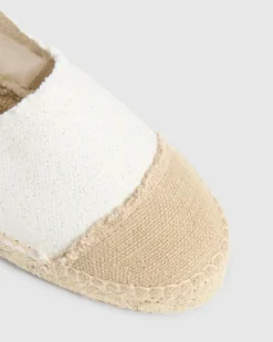 Kampala Flat Espadrille - Blanco Metallic