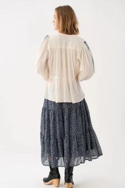 Kanpur Blouse 3/4 - Blue