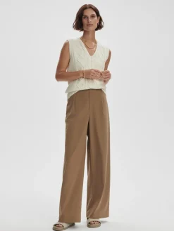 Kay Cable Knit Vest - Snow White
