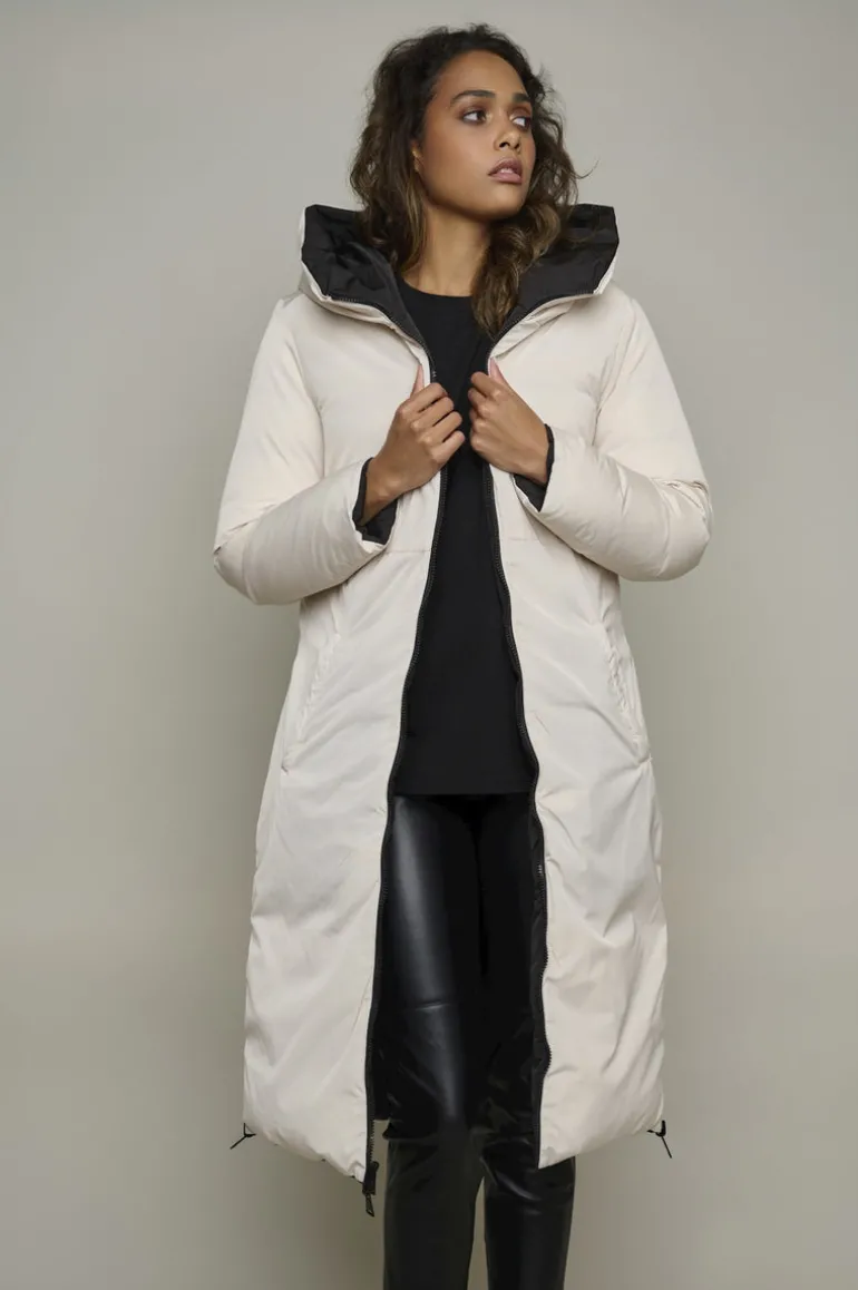 Keila Reversible Coat - Black/Angora