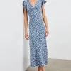 Kenz Dress - Blue Mixed Cheetah