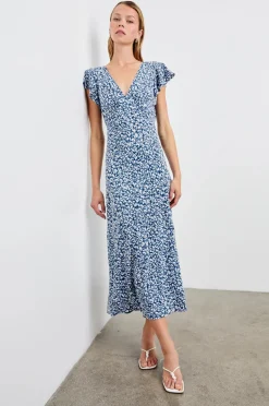 Kenz Dress - Blue Mixed Cheetah